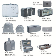 11 Pcs Travel Luggage Bag Sets Organizers Dustproof Storage Bags