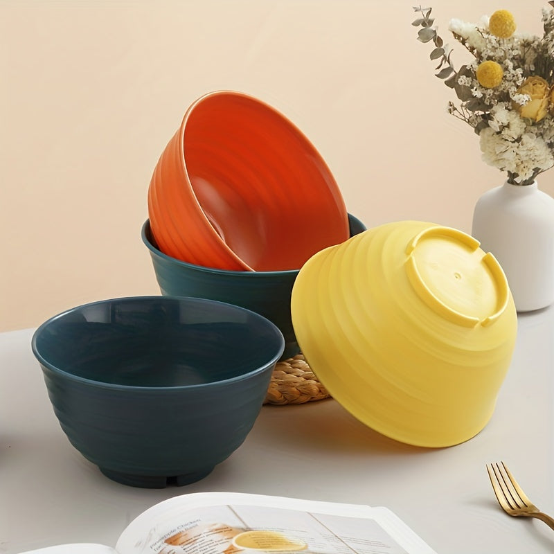 4PCS Plastic Cereal Bowls 30 Oz, Microwave/Dishwasher Safe Salad Soup Rame