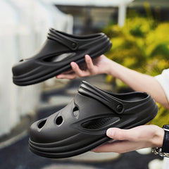 Men's Breathable Slip On Clog Sandals Casual Outdoor Walking Shoes