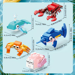 10pcs DIY Model Building Set for Farm Animal Ocean Animal Insect Dinosaur