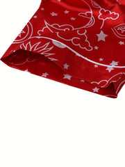 Women's Plus Moon & Star Print Pajama Set