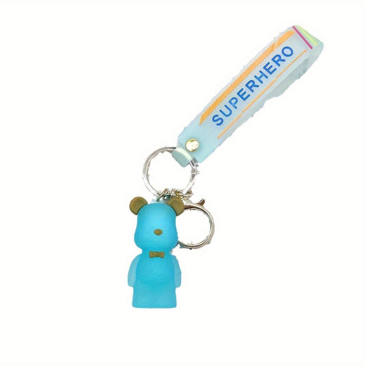 Crystal Bow Tie Bear Keychain Transparent Bear Keychain Bag Pendant