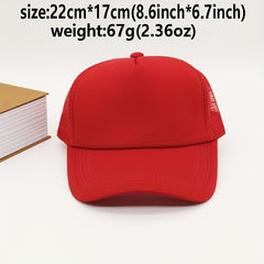 Red Mesh Baseball Cap Sun Protection Hat