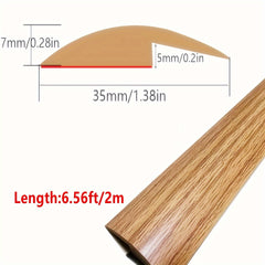 6.56ft Floor Transition Strip Self Stick Carpet & Flooring Edge Trim PVC Thresho