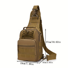 Men's Tactical Crossbody Bag Camo Chest Bag for Outdoor Hiking Camping