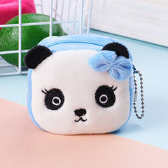 Girls Cartoon Plush Animal Coin Purse Mini Wallet
