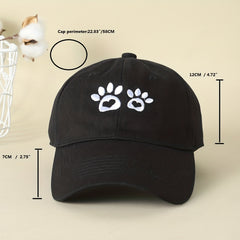 Paw Embroidery Baseball Cap Cartoon Animal Lightweight Dad Hats