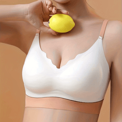 Wireless Colorblock Bra Full Coverage Breathable Women's Lingerie