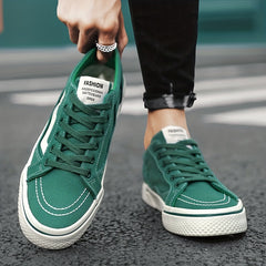 Men's Lace up Canvas Sneakers Skate Shoes Good Grip