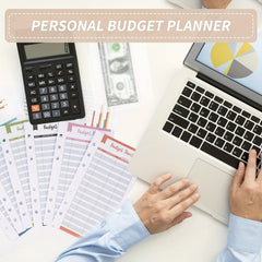 70pcs A6 Budget Binder Pockets & Expense Tracker Sheets Set