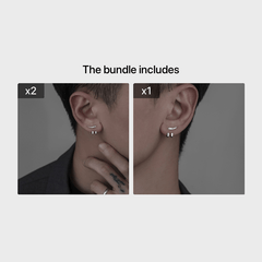 Men's Removable Hip Hop Crescent Earring