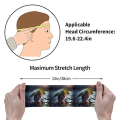 Rain Themed Unisex Sports Headband Sweat Wicking Stretchy Breathable Polyester