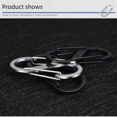 Stainless Steel Hanging Buckle S-shaped Carabiner Keychain