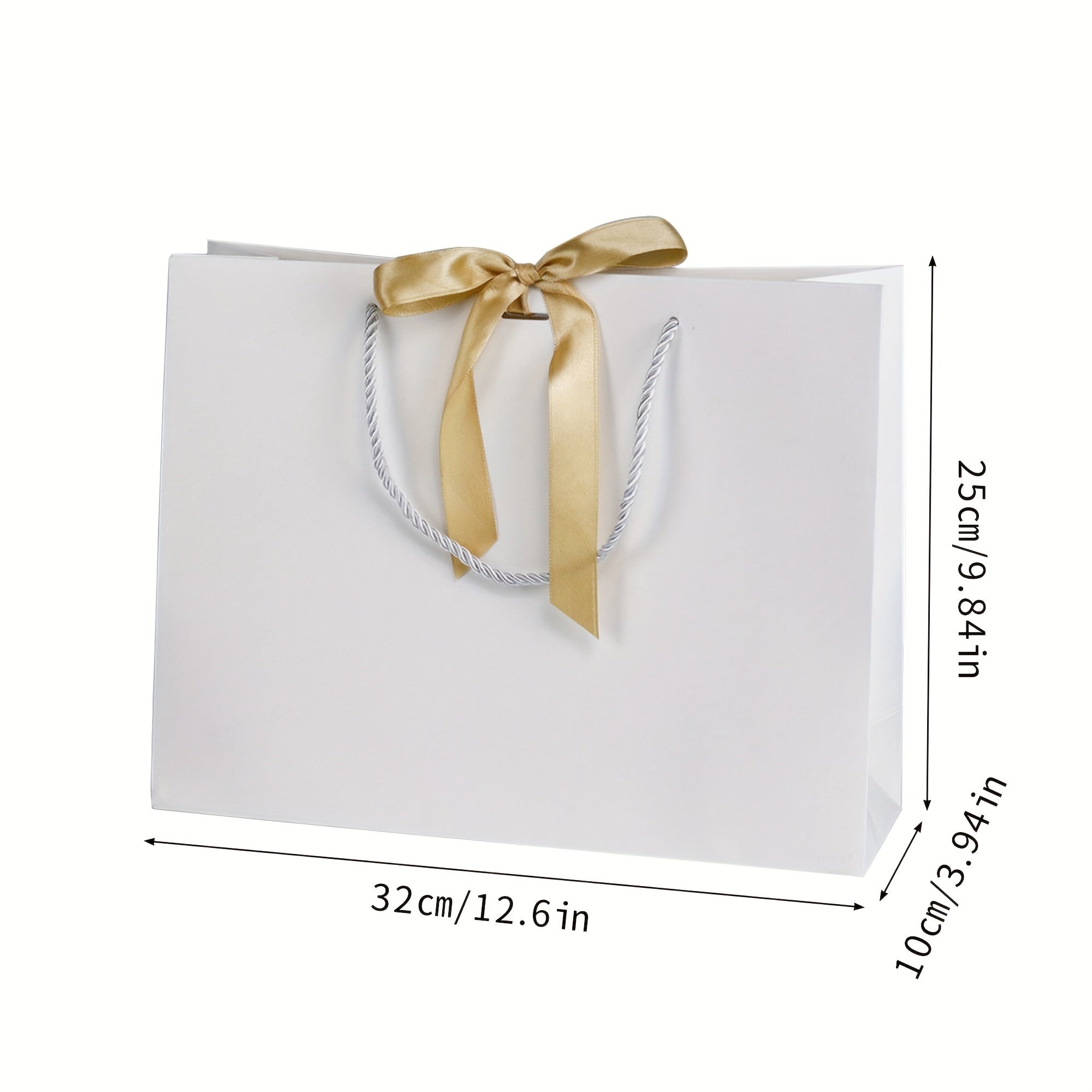 12pcs Gift Bags with Ribbon Bow for Medium Gifts - Party Supplies