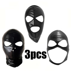 Sexy PU Leather Mask Breathable Headwear Halloween Role Play Props