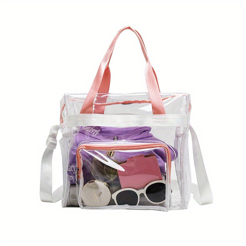Transparent Toiletry Bag PU Waterproof Storage Tote Bath Swim Travel