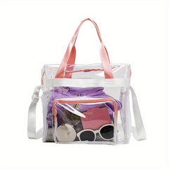 Transparent Toiletry Bag PU Waterproof Storage Tote Bath Swim Travel