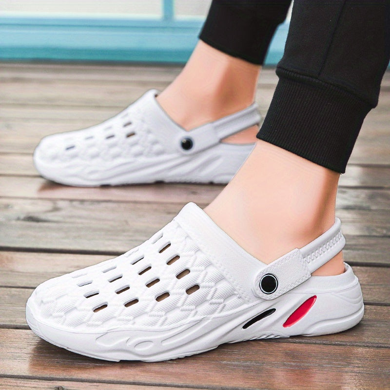 Men's Breathable Closed Toe Clogs Soft Slippers