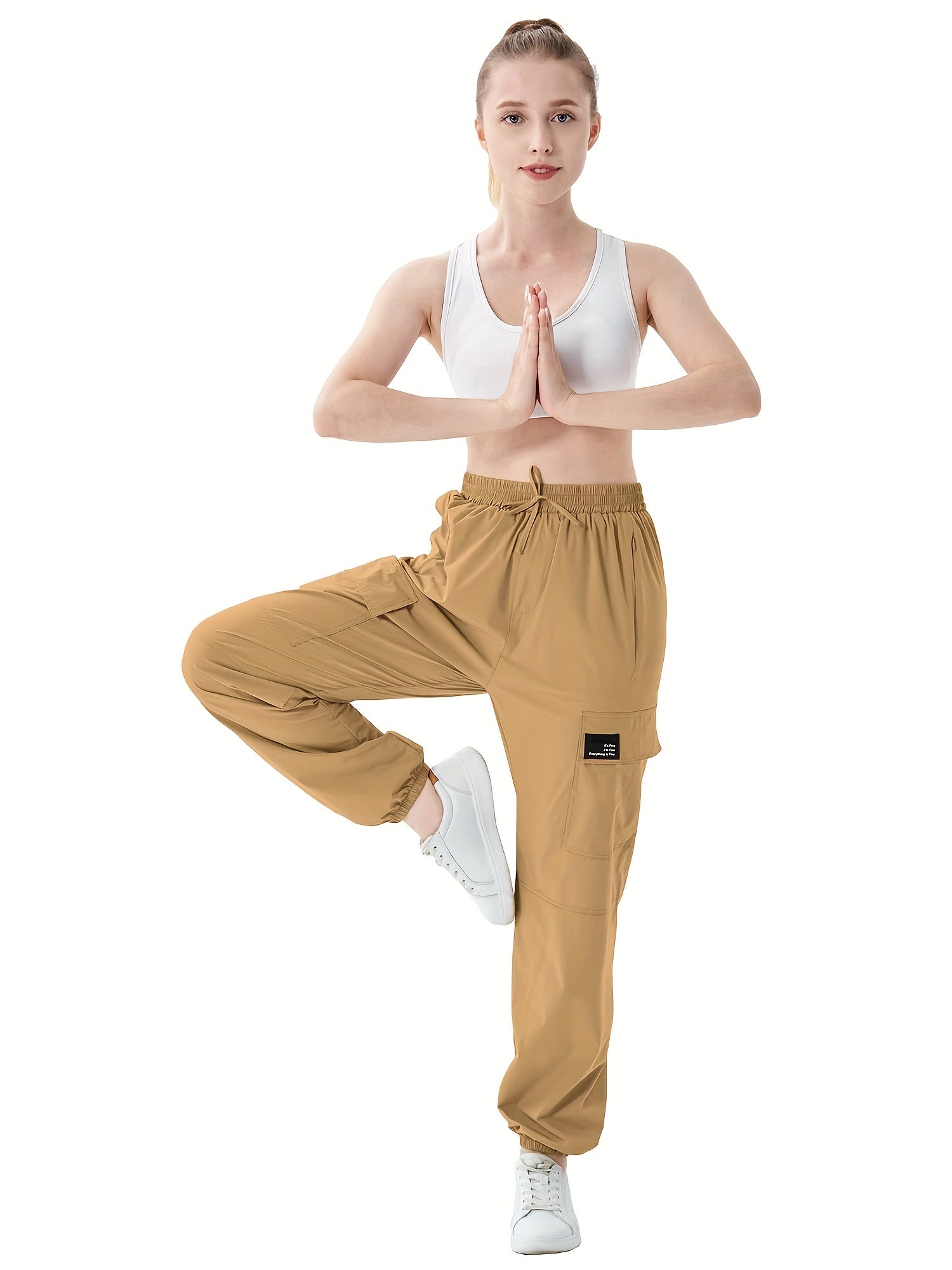 Nickie Girls' Waterproof Cargo Pants Dry Fit Jogger Trousers