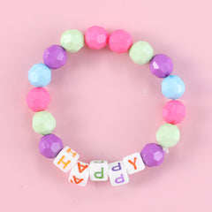 Children's Acrylic Alphabet Beads Bracelet Set
