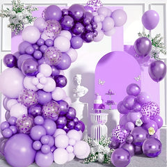 107pcs Purple Balloon Garland Arch Kit Wedding Birthday Party Decorations