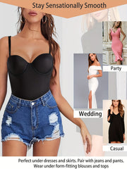Tummy Control Bodysuit Backless Body Shaper Women's Underwear
