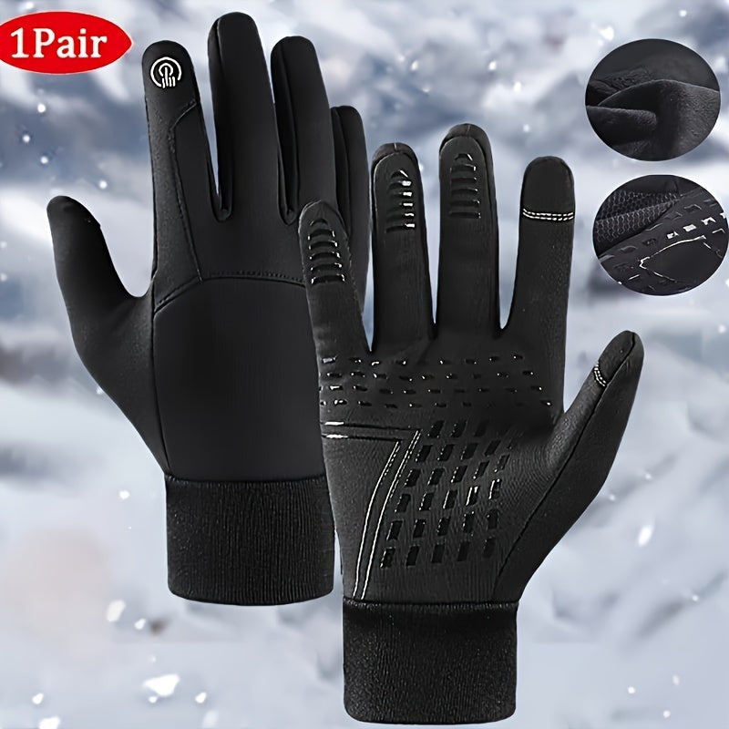 Winter Warm Gloves Anti Slip Touch Screen Wind Proof Cycling Gloves