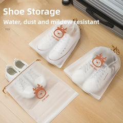 10pcs Dustproof Shoe Storage Bag with Drawstring for Travel and Home