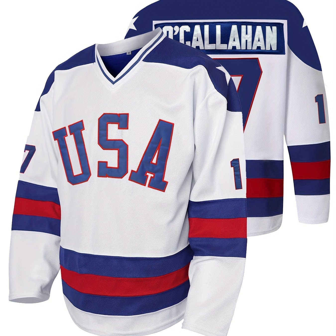 Men's Long Sleeve Hockey Jersey Retro Classic Embroidery Stitched