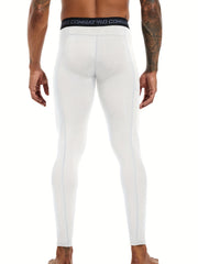 Men's Solid Pocket Leggings Active Quick Drying Compression Pants