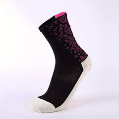 Non-slip Breathable Mid-calf Football Socks, 1 Pair