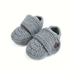 Hand Crocheted Baby Booties Soft Soled Shoes for Infants