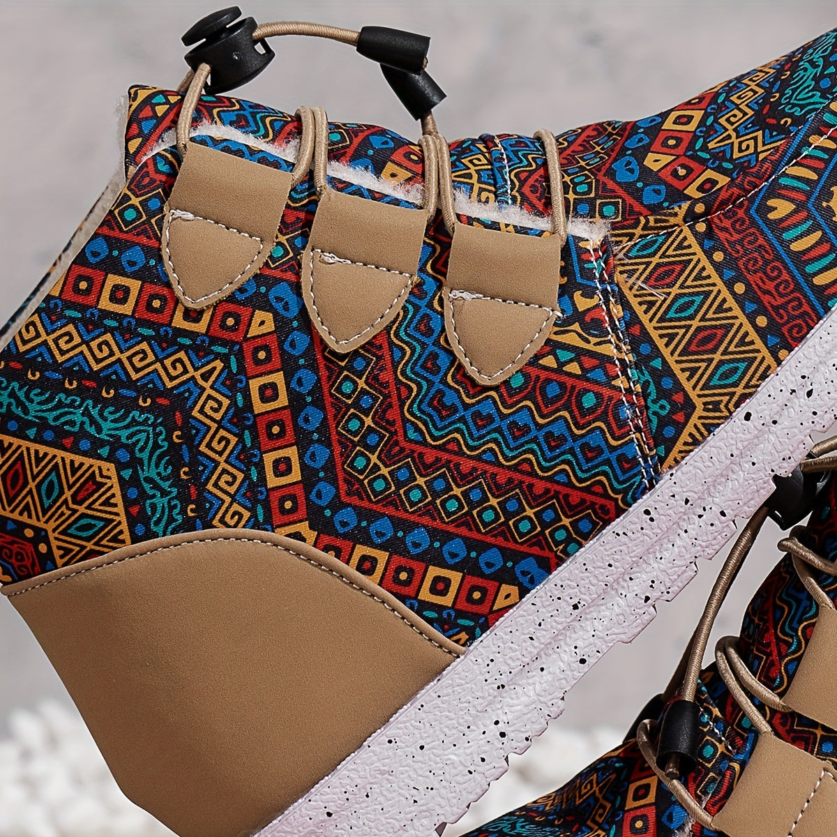 Geometric Print Tube Snow Boots Women's Footwear