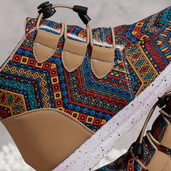 Geometric Print Tube Snow Boots Women's Footwear