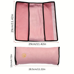 Car Safety Seat Belt Pillow Plush Cushion Kids Shoulder Protection