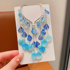 Mermaid Princess Tassel Ear Cuff Earrings for Girls
