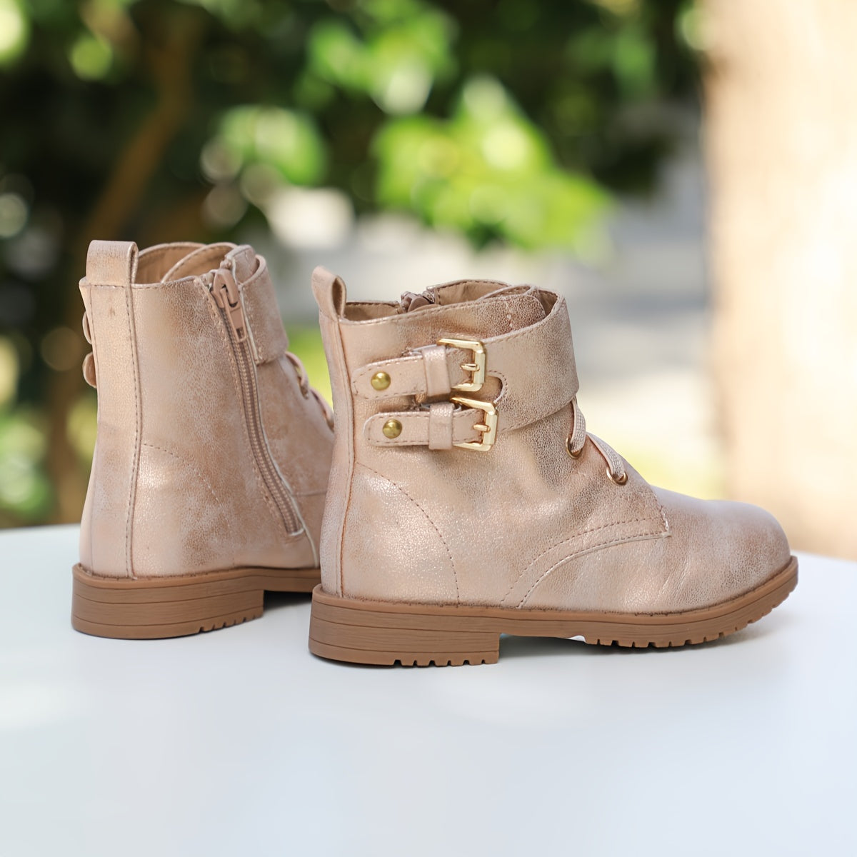 Girls' Wear-Resistant Solid Boots for Indoor Outdoor Travel
