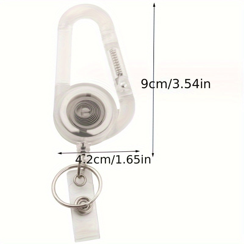 2pcs Telescopic Keychain Card Holder Key Chain Keyring