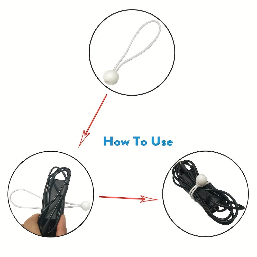30pcs Ball Bungee Cords Tarp Canopy Bungee Balls Elastic Bungees