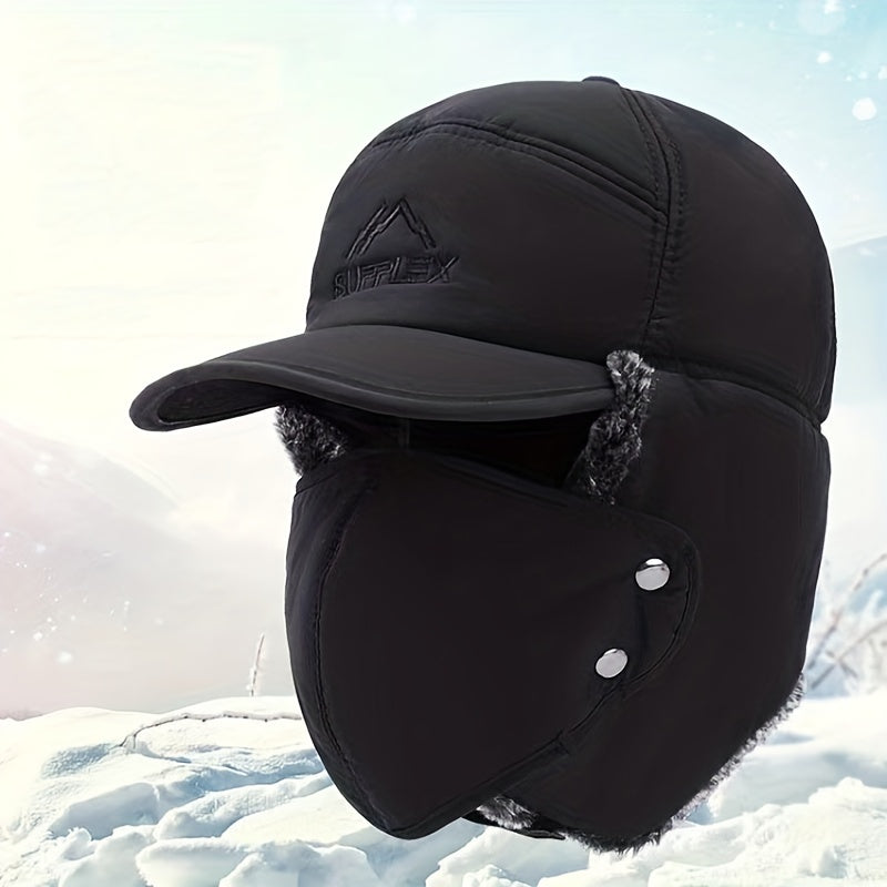 Winter Warm Hat with Mask, Plus Velvet Thickened, Ear Protection