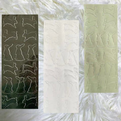 3pcs Silver Cartoon Computer Phone Stickers