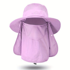 Sun Protection Fishing Hat with Face Cover & Neck Flap