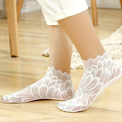 Floral Lace Mesh Socks Short Stockings Women's Hosiery