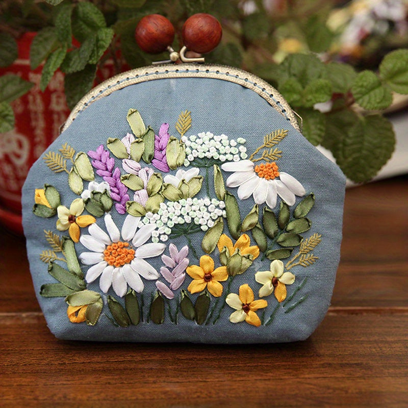 DIY Ribbon Embroidery Material Bag Kit