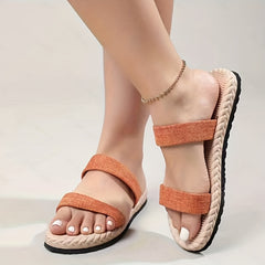 Women's Flat Slides Espadrille Sandals Casual Summer Beach Shoes