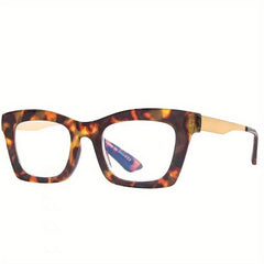 Metal Slingshot Anti Light Reading Glasses Classic Square Frame