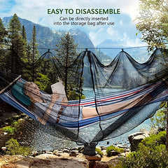 Portable Hammock Bug Net with Zipper for Camping Travel