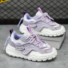 Girl's Chunky Shoes Comfy Soft Sole Sneakers For Kids