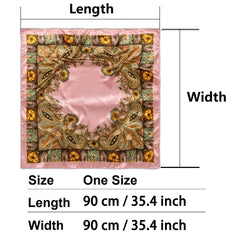 Paisley Print Bandana Satin Square Scarf Silky Floral Neck Wrap