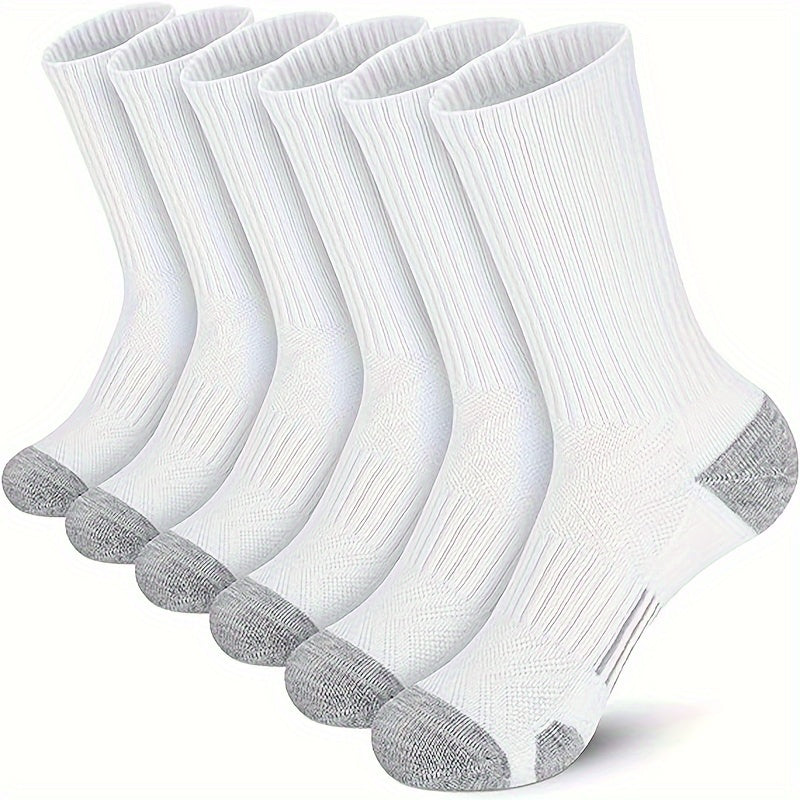 5 Pairs Cotton Basketball Sports Crew Socks US7 10 5